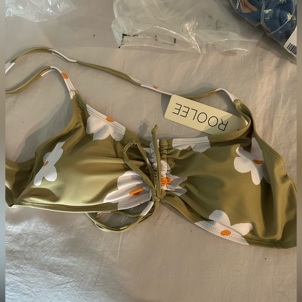 Roolee Gabriella cinch front swim top NWT